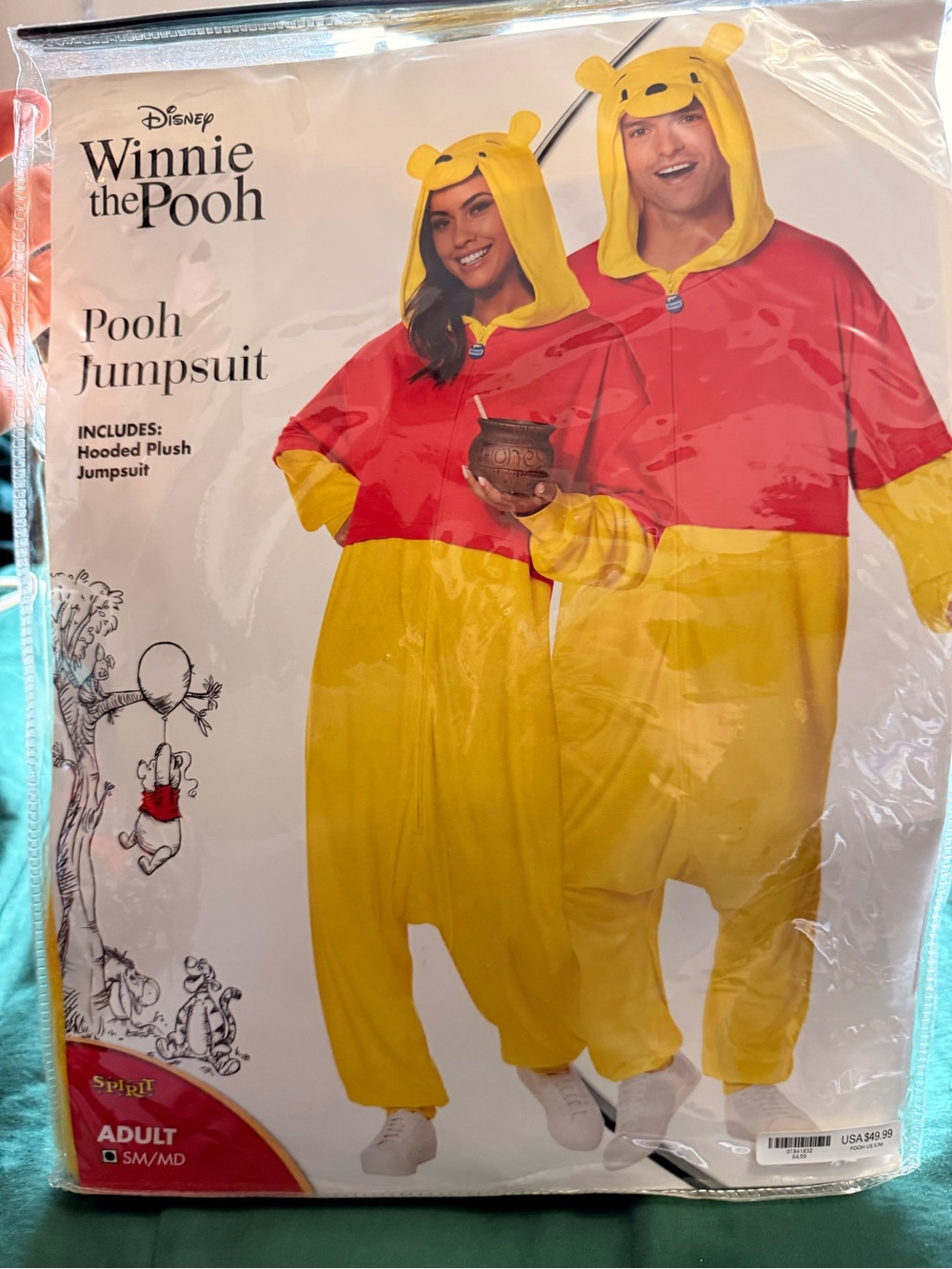 Disney Winnie the Pooh Red & Yellow Pooh Jumpsuit Halloween